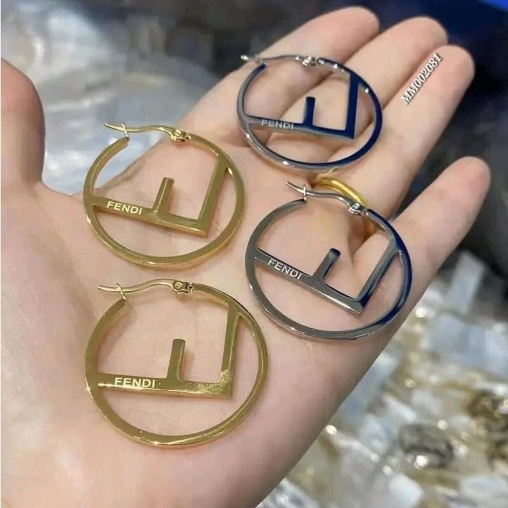 Silver/Gold Geometric Logo Earrings
Available in Silver only